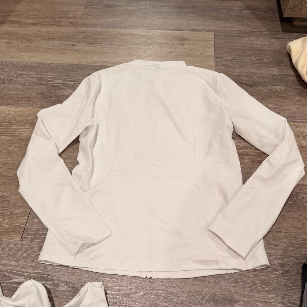 Beyond Yoga White Full ZIp Sweater Size Small - Picture 7 of 10